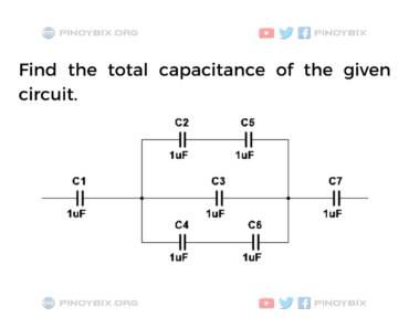 Solution: Find the total capacitance of the given circuit