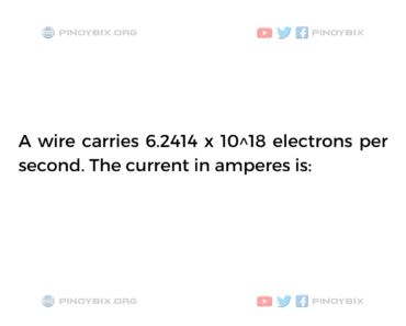 Solution: The current in amperes is
