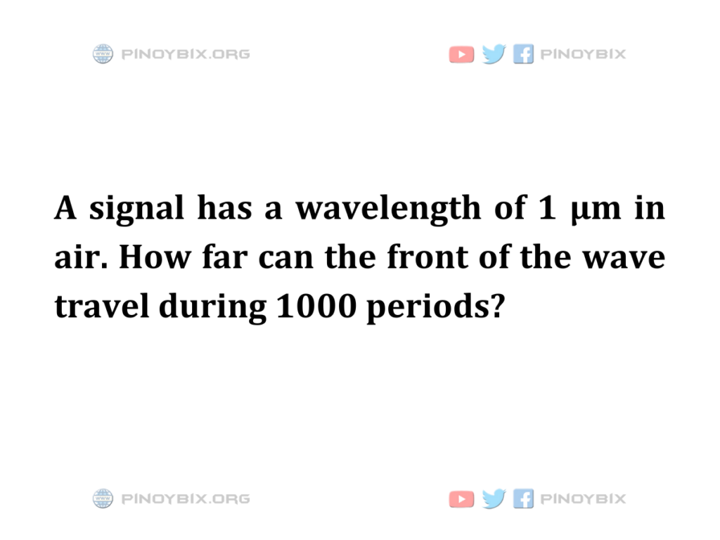 Solution: How far can the front of the wave travel during 1000 periods?