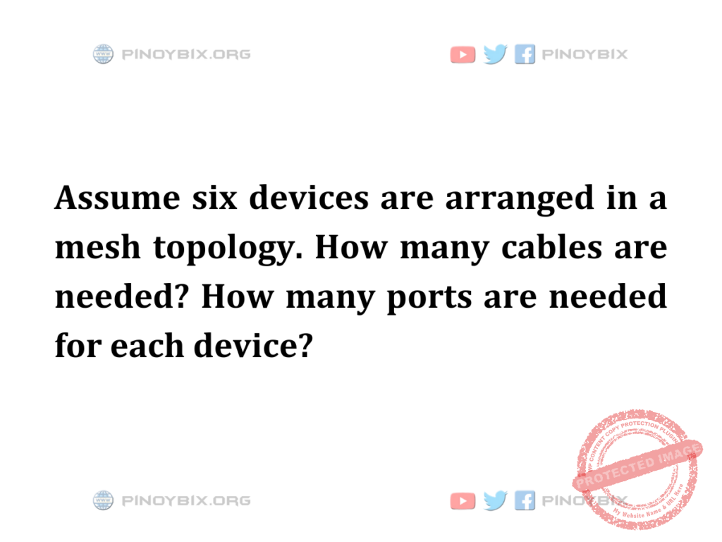 Solution: How many cables are needed?