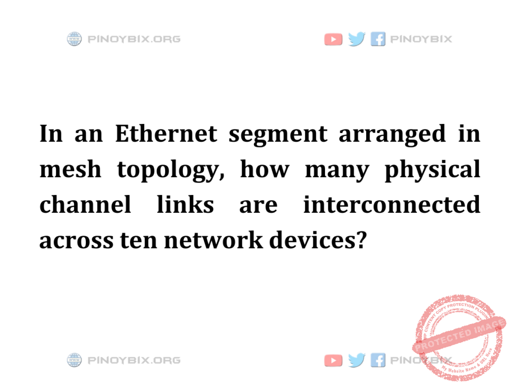 Solution: How many physical channel links are interconnected across