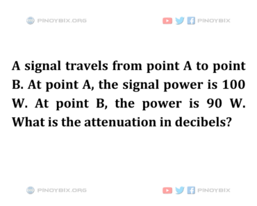 Solution: What is the attenuation in decibels?