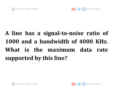 Solution: What is the maximum data rate supported by this line?