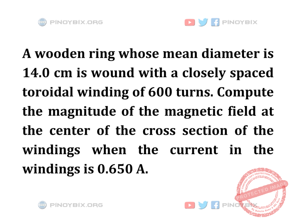Solution: Compute the magnitude of the magnetic field at the center