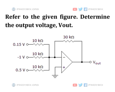 Solution: Refer to the given figure. Determine the output voltage, Vout