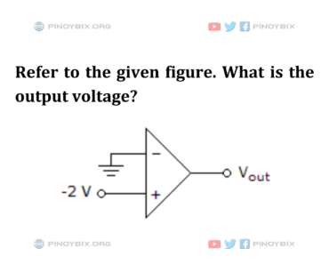 Solution: Refer to the given figure. What is the output voltage?