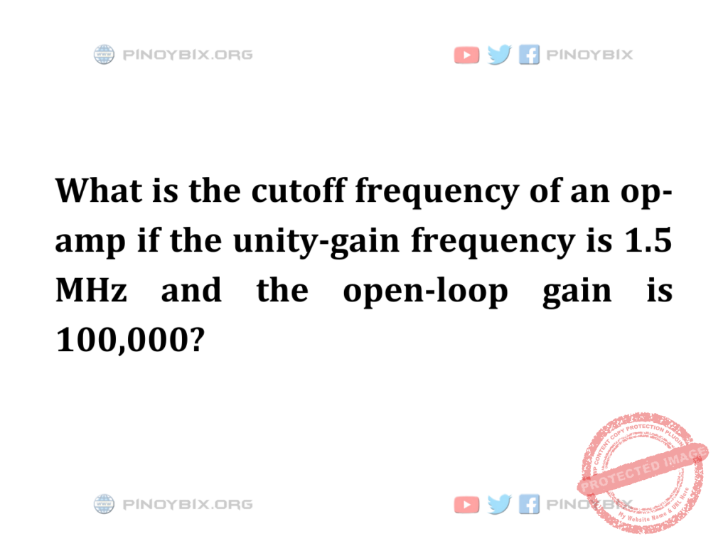 What is the cutoff frequency of an op-amp