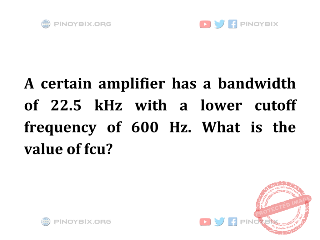 Solution: What is the value of fcu?