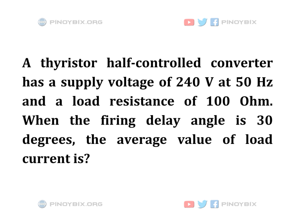 Solution: The average value of load current is? 