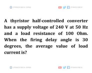 Solution: The average value of load current is?