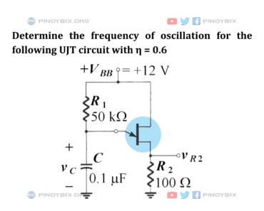 Solution: Determine the frequency of oscillation for the following UJT circuit