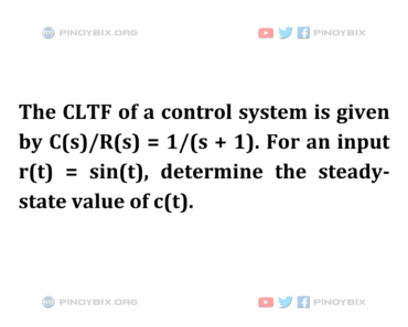 Solution: Determine the steady-state value of c(t)
