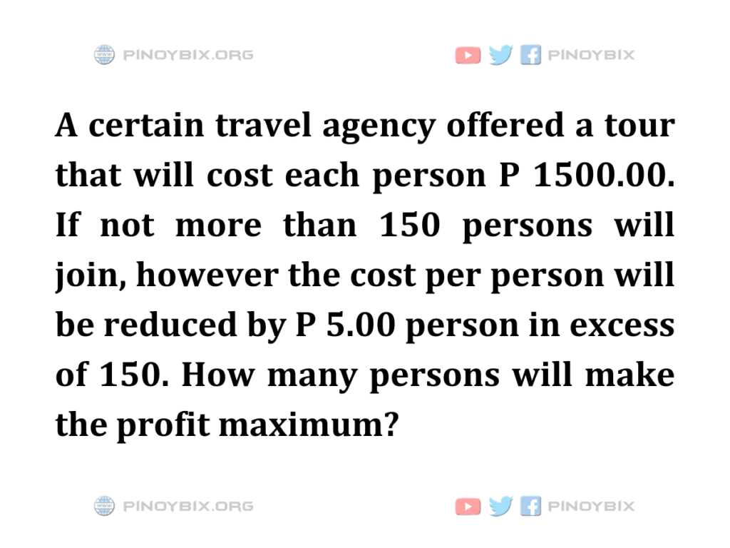 Solution: How many persons will make the profit maximum?