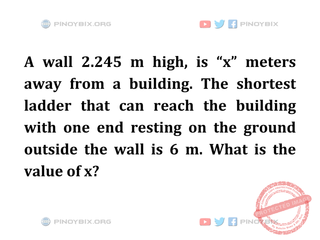 Solution: What is the value of x?