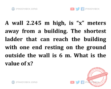 Solution: What is the value of x?