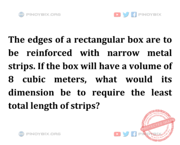 Solution: What would its dimension be to require the least total length of strips?