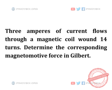 Solution: Determine the corresponding magnetomotive force in Gilbert Solution: Determine the corresponding magnetomotive force in Gilbert