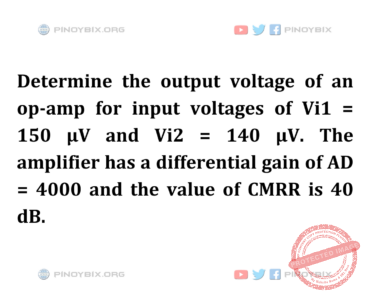Solution: Determine the output voltage of an op-amp