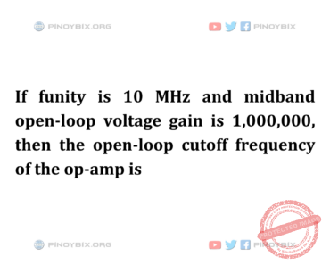 Solution: The open-loop cutoff frequency of the op-amp is
