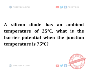 Solution: What is the barrier potential when the junction temperature is 75°C?