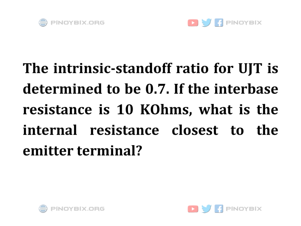 Solution: What is the internal resistance closest to the emitter terminal?