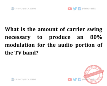 Solution: What is the amount of carrier swing necessary Solution: What is the amount of carrier swing necessary