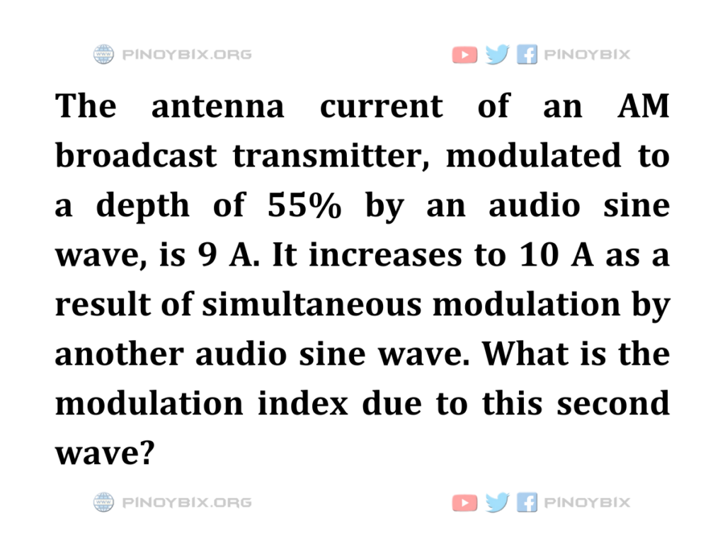 Solution: What is the modulation index due to this second wave?