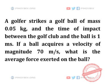 Solution: What is the average force exerted on the ball?