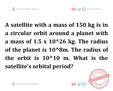 Solution: What is the satellite’s orbital period?