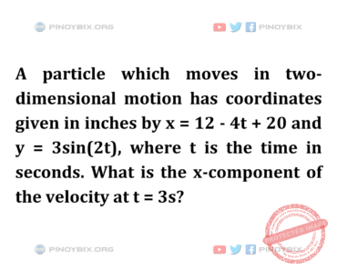 Solution: What is the x-component of the velocity at t = 3s?