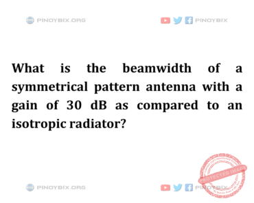 Solution: What is the beamwidth of a symmetrical pattern antenna