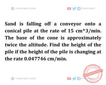 Solution: Find the height of the pile if the height of the pile is changing