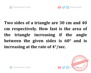 Solution: How fast is the area of the triangle increasing