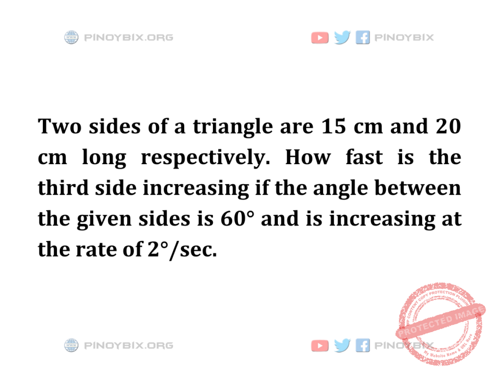 Solution: How fast is the third side increasing