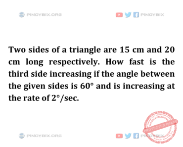 Solution: How fast is the third side increasing