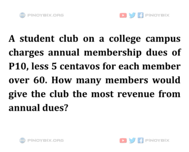 Solution: How many members would give the club the most revenue