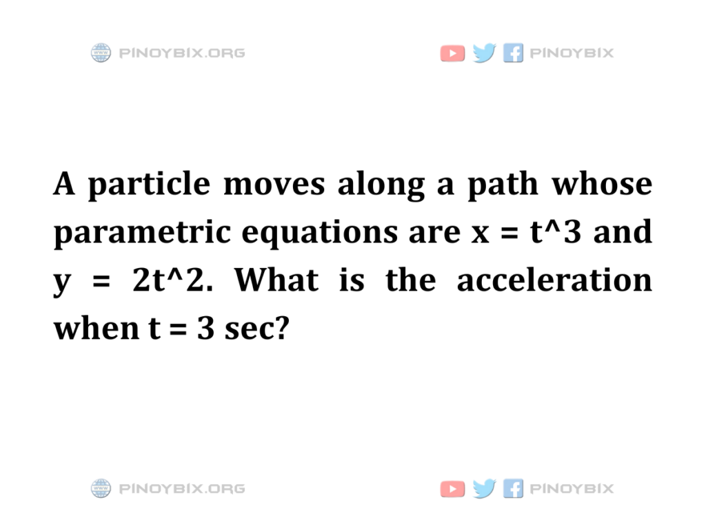Solution: What is the acceleration when t = 3 sec?
