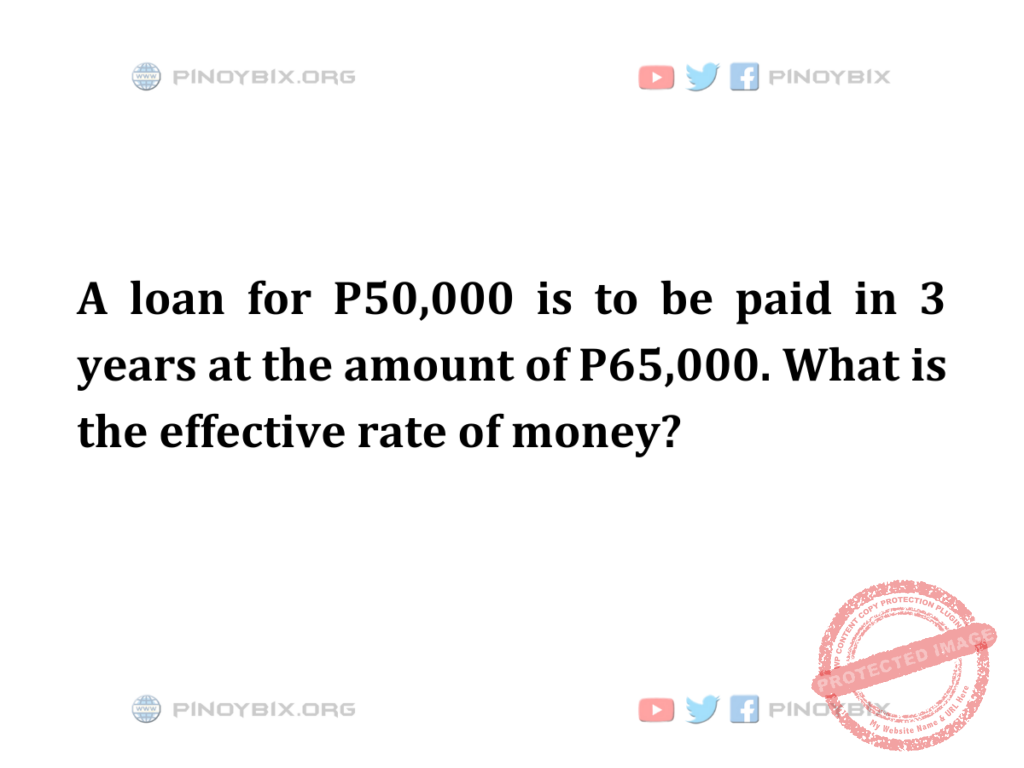 Solution: What is the effective rate of money?
