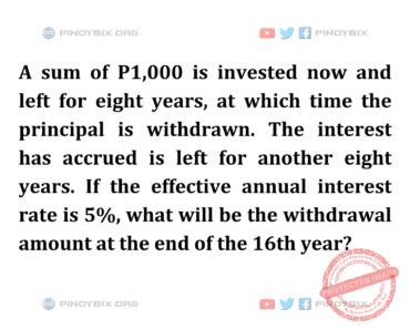 Solution: What will be the withdrawal amount at the end of the 16th year?