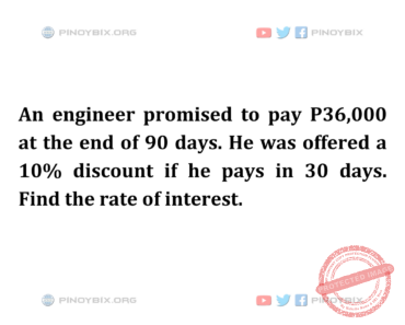 Solution: Find the rate of interest