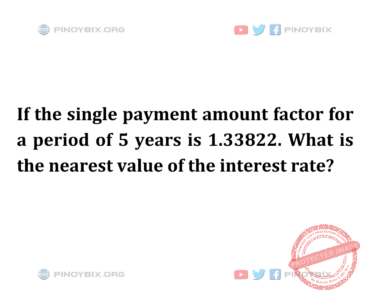 Solution: What is the nearest value of the interest rate? Solution: What is the nearest value of the interest rate?