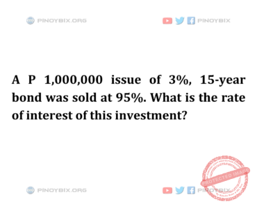 Solution: What is the rate of interest of this investment?