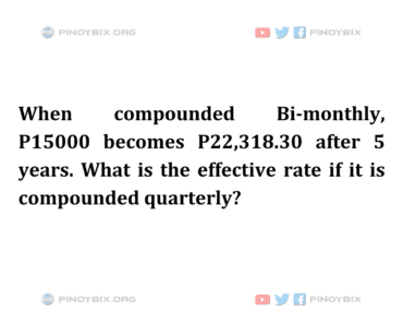 Solution: What is the effective rate if it is compounded quarterly? Solution: What is the effective rate if it is compounded quarterly?
