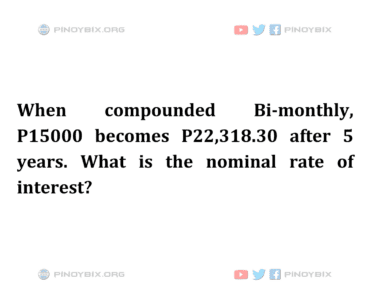 Solution: What is the nominal rate of interest? Solution: What is the nominal rate of interest?