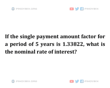 Solution: What is the nominal rate of interest?
