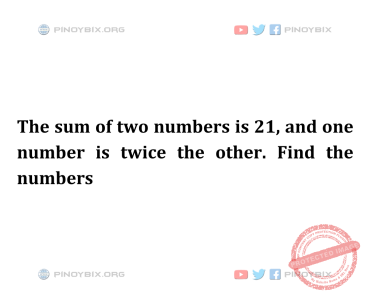 Solution: Find the numbers