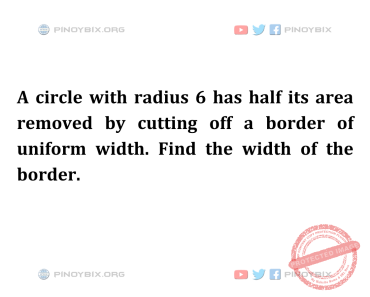 Solution: Find the width of the border