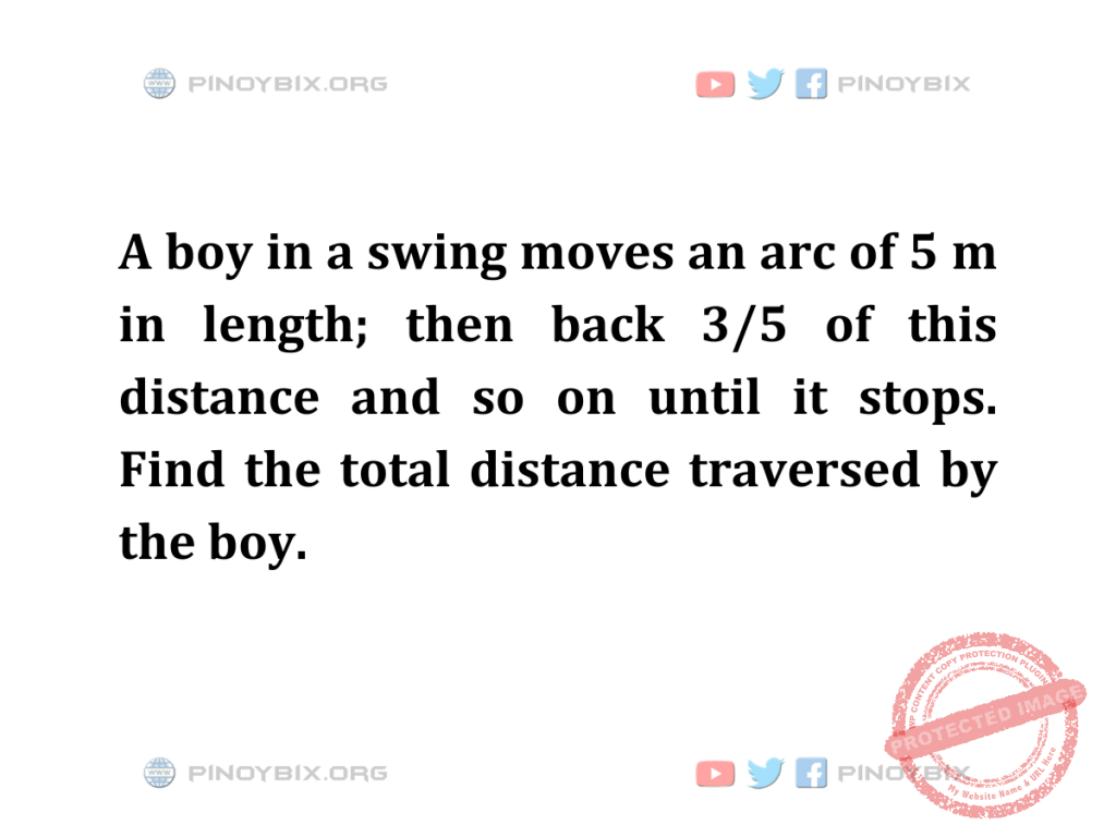 Solution: Find the total distance traversed by the boy