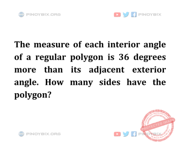 Solution: How many sides have the polygon?