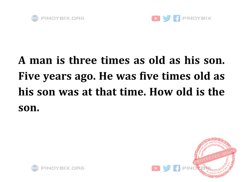 Solution: How old is the son?